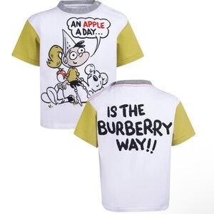 Burberry T Shirt Boys Size 14, But Would For Age 12. “An Apple A Day”